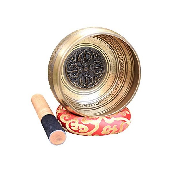 Handmade Gift Peaceful Relaxation Meditation Yoga Tibetan Singing Bowl Set Alloy Size : 12.5cm 