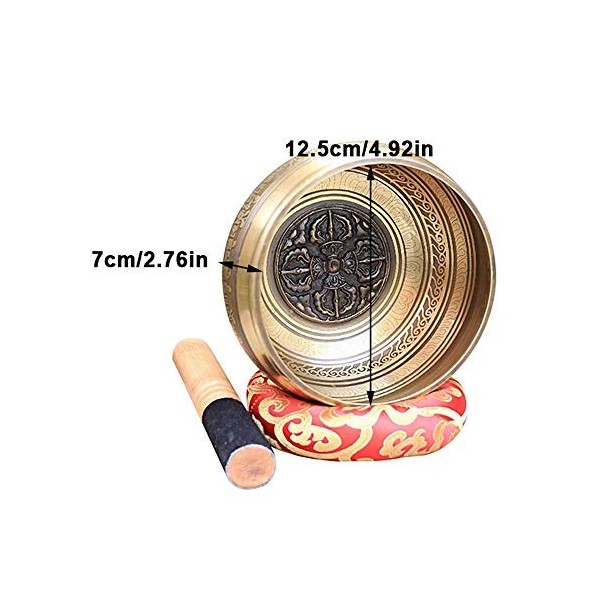 Handmade Gift Peaceful Relaxation Meditation Yoga Tibetan Singing Bowl Set Alloy Size : 12.5cm 