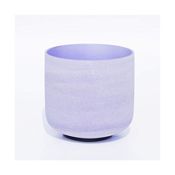 LXXSH Couronne B de 17,8 cm, 440 Hz, 432 Hz, couleur à lintérieur, bol chantant en cristal de quartz violet couleur : 7B432