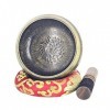 Nepal Handmade Large Meditation Bowl with Ring Pad and Drumstick Great for Yoga South Bath Mindfulness Relaxation