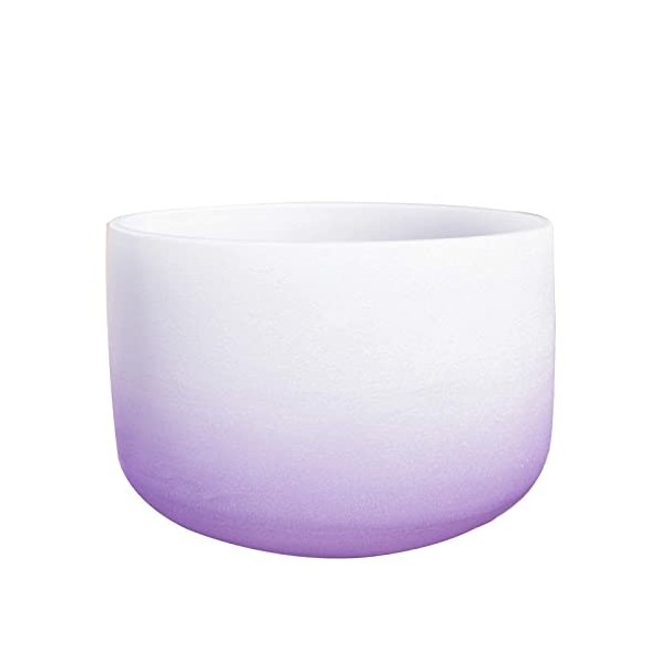 Buddhist Singing Bowl Singing Bowls Crystal Chakra Meditation Sound Bowl Purple Quartz Bowl Set with Mallet and Rubber O-Ring