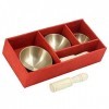 Tibetan Singing Bowl Tibetan Singing Bowl Set 3 Singing Bowls and 1 Stick/Box for Healing Improving Sleep Silence The Mind Ha