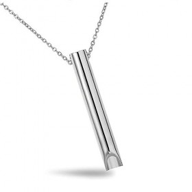 Collier de soulagement de lanxiété, collier de respiration en acier inoxydable inaltérable pour soulager le stress, sifflet,