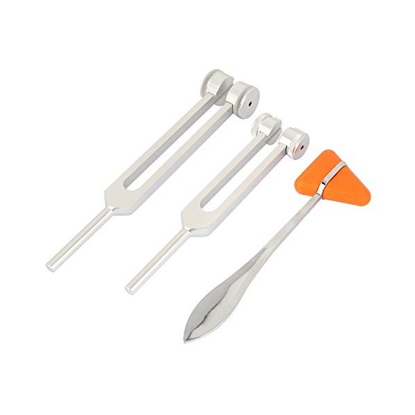 3Pcs diapasons 128Hz/256Hz diapasons médicaux diapasons médicaux diapason médical, alliage daluminium argenté diapason neuro