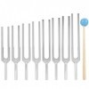 Ensemble de diapason de type Y 256-512Hz 8 pièces en alliage daluminium Diagnostic médical Instruments de diapason de réglag