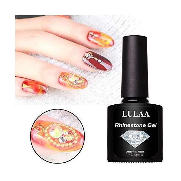 UV Nail Gel, Fulltime 7.5ml colle à ongles pour strass art bricolage ongles Colle polonais strass adhésifs Outils super colla