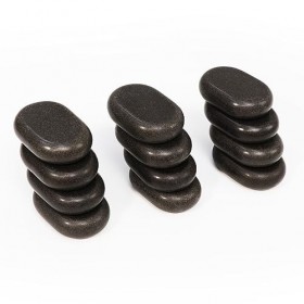 31142 Master Massage moyen ovale Basalt Hot Stone Pierre de massage 6,4 x 4,6 x 1,8 cm