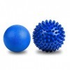 URAQT Balle de Massage Set, 2PCS balles de massage à picots, Massage de Trigger Point, Boule Myofasicale, Boule dexercice po