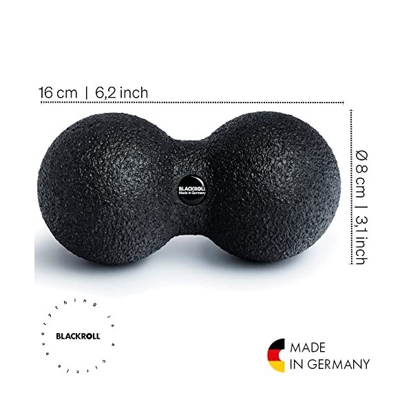 BLACKROLL DUOBALL 08 | Balle de massage & Double boule de massage pour un soulagement efficace des fascias et des trigger poi