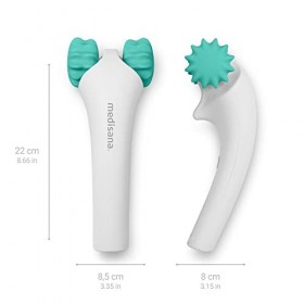medisana HM 630 Appareil de massage manuel avec rouleaux, massage vivifiant par vibrations et rouleaux avec 3 niveaux dinten