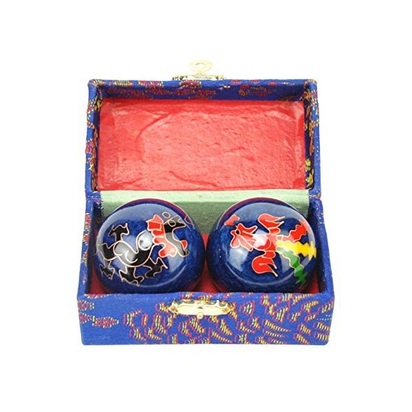 Lot de 2 balles chinoises Baoding pour exercices de santé, relaxation, thérapie Baoding Balle Santé des doigts Fitness Exerci