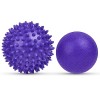 URAQT Balle de Massage Set, 2PCS balles de massage à picots, Massage de Trigger Point, Boule Myofasicale, Boule dexercice po