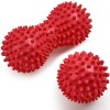 URAQT Balle de Massage Set, 2PCS balles de massage à picots, Massage de Trigger Point, Boule Myofasicale, Boule dexercice po