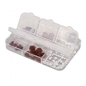 Breloques pour Ongles, Papillon Artificiel Brillant en Résine Rouge Foncé Charmes de Manucure Tailles Mixtes avec 6 Bacs de R