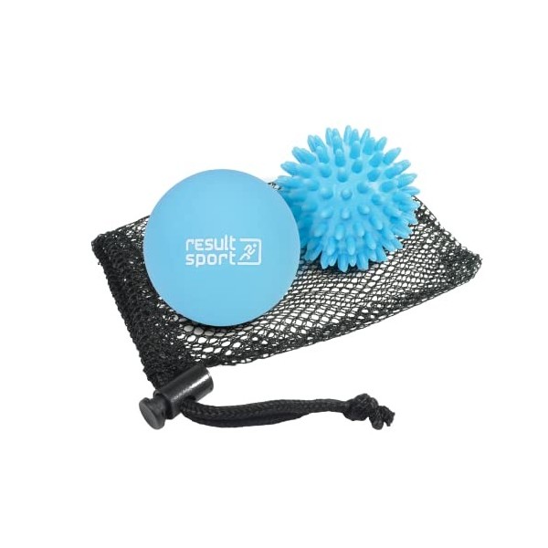 ResultSport Lacrosse et balle de massage à picots – Massage des tissus profonds, réflexologie du stress, relâchement myofasiq