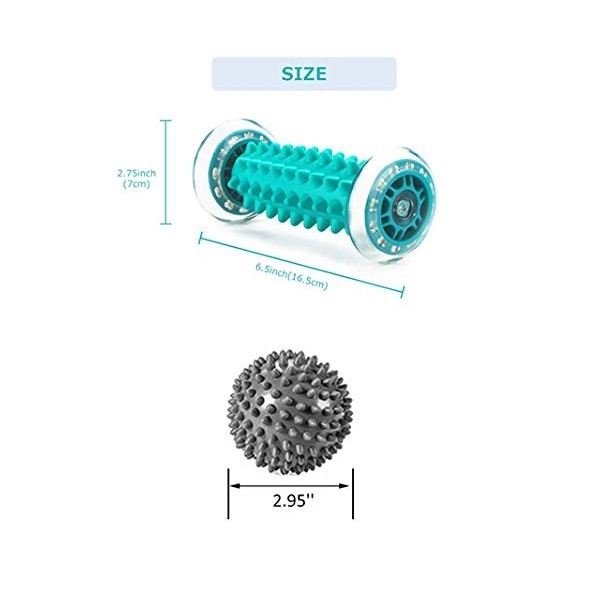 RIGHTWELL Rouleau de Massage & Balle de Massage pour La Fasciite Plantaire - Soulagement de La Douleur pour Crochet et Arcade