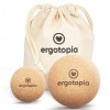 Ergotopia Balle de Massage - Boule dAutomassage en Liège Écologique, Antibactérien & Durable - Boule de Massage Visage, Dos 