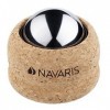 Navaris Balle de massage - Boule de massage en acier compresse effet chaud froid - Bille de rouleau de massage rotation 360° 