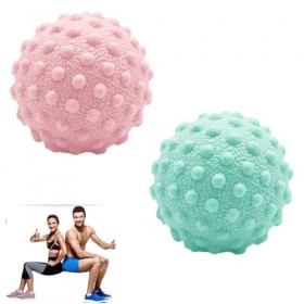 Lot de 2 balles de massage, de gymnastique, de massage, de massage des pieds, pour fasciite plantaire, rouleau musculaire et 