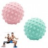 Lot de 2 balles de massage, de gymnastique, de massage, de massage des pieds, pour fasciite plantaire, rouleau musculaire et 