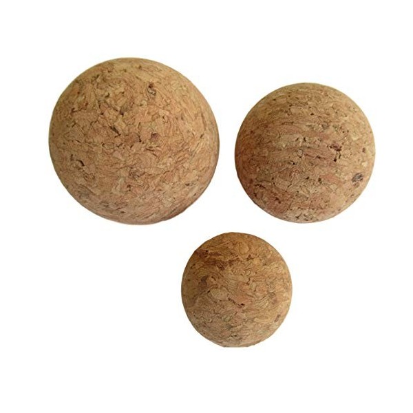 Mina-Industries Lot de 2 boules en liège 3 cm ou 4 cm ou 5 cm 2 pièces de 3 cm 