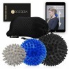 [BALLE DE MASSAGE PICOT - 3 PIECES] Balle Massage Pied, Dos etc. - Balles de Massage 6,7 & 9 CM - Boule de Massage Dur et 2 B