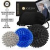 [BALLE DE MASSAGE PICOT - 3 PIECES] Balle Massage Pied, Dos etc. - Balles de Massage 6,7 & 9 CM - Boule de Massage Dur et 2 B