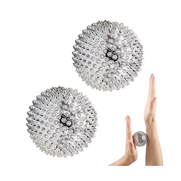 Boules dacupression,Boules de massage,32 mm Balle de Massage avec Aiguilles,Balle de Massage pour les Pieds Hérisson,Reflexo