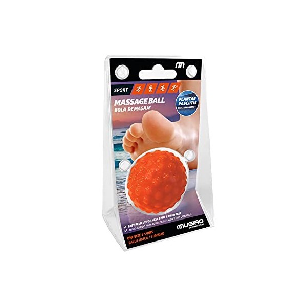 Mugiro Boule de massage en gel de silicone, 5 cm de diamètre, soulage la douleur et la tension musculaire. Efficace pour rédu