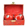 Kisbeibi Boules de Baoding Chinoises avec boîte Feng Shui Tai Chi, Dragon and Phoenix Boules de Baoding Balles de Santé Entra