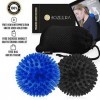 [BALLE DE MASSAGE PICOT - 2 PIECES ] Balle Massage Pied, Dos etc. - Balles de Massage 2 x 9 CM - Boule de Massage Dur et Moye