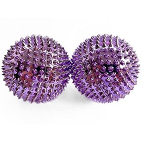 DBT Skills - Lot de 2 balles dacupression - Diamètre : 47 mm - Pour soulager le stress ou le massage violet 