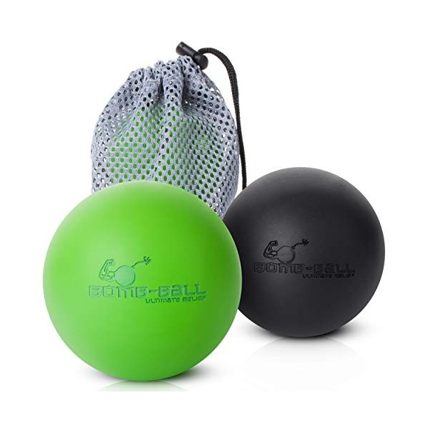 Bomb-Ball Duo Massage ball set by Ultimate Relief, Faszien + Lacrosse massage ball pour la relaxation musculaire ultime, lau