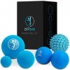 diRiva Faszien Ball ● Lot de 5 balles de Massage de différentes Tailles et différents Niveaux de dureté ● avec e-Book ● Kit d