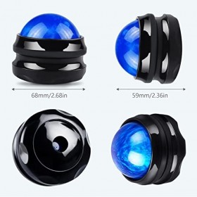 WANDIORY Lot de 2 balles de massage manuelles, rouleau de massage pour le dos, idéal pour la relaxation et la thérapie, les d