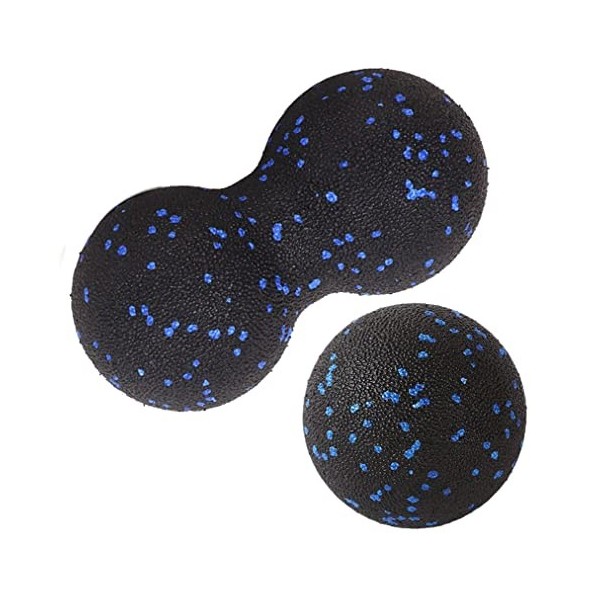 Selbstmassageball Double Balle de Massage - Boules Auto-Massage Point Trigger en Forme de Cacahuète pour Les Fascias, Relaxat