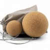 Janerowee Lot de 2 Boules de Massage en liège, Balle de Massage Ecologique avec Sac de Rangement, Fascia Ball Naturel pour so