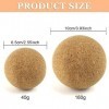 Janerowee Lot de 2 Boules de Massage en liège, Balle de Massage Ecologique avec Sac de Rangement, Fascia Ball Naturel pour so