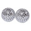 Lot de 2 boules de massage aimantées, pour acupuncture, argenté, diamètre : environ 32 mm