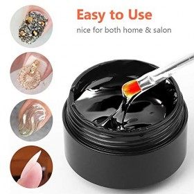 ERYUE Caoutchouc Collant, Nail Art Strass Colle 4-en-1 Nail Extension Gel Adhésif Gem Bijoux Diamant Polonais UV Gel Nail Art