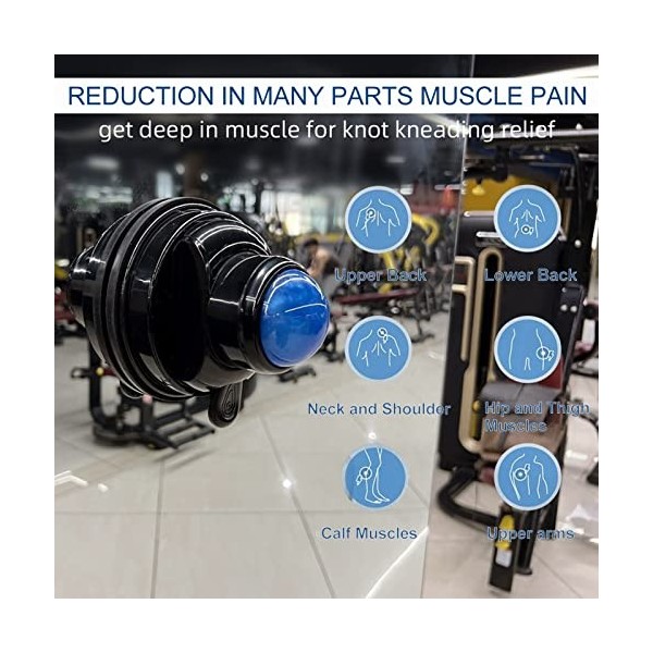 Rouleau de Massage, Rouleau de Massage Mural Rotatif à 360 Degrés, épaule Montable, Cou, Boule de Massage Musculaire du Haut 