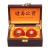 STCREE Boules chinoises Baoding de 5 cm pour la thérapie des mains, le bonheur et la longévité - Boules rouges avec boîte cad