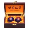 STCREE Boules chinoises Baoding de 5 cm pour la thérapie des mains, le bonheur et la longévité - Boules rouges avec boîte cad