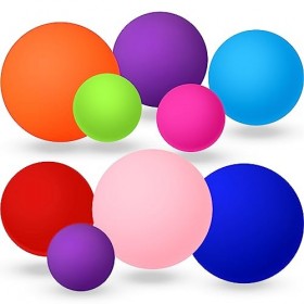 Harrycle 9 Pièces Set de Balles de Massage Musculaire Balles de Massage Facial Boule de Yoga en Silicone Balle de Massage Rel