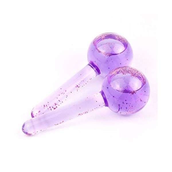 2Pcs Boules De Massage Faciales De Refroidissement Globes De Glace De Beauté pour Les Soins du Visage Ice Globes for Fciales 