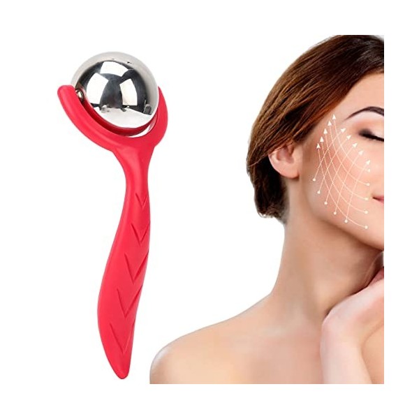 ZJchao Boule de Massage à Rouleaux pour le Visage, Globes de Glace Cryo pour le Visage et la Peau, Poignée Ergonomique Boule 