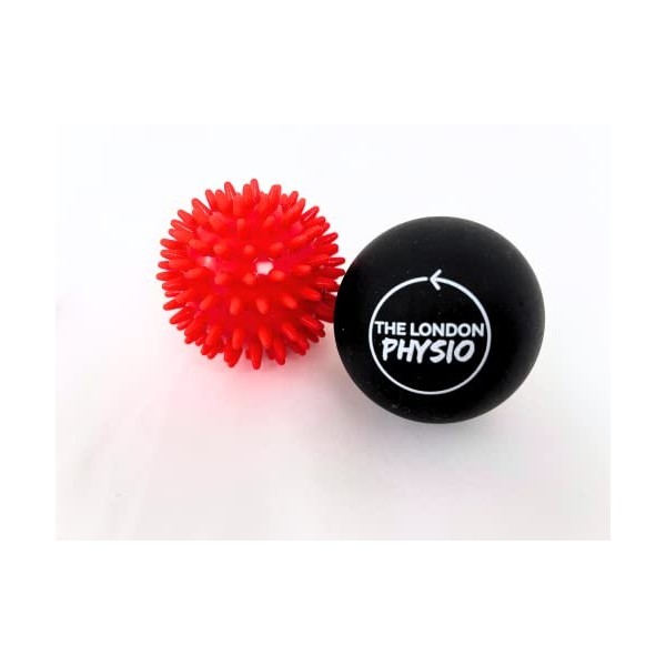 The London Physio Lot de 2 balles de massage Lacrosse et Spiky