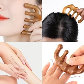 Bounabay Massage du dos Accessoires Anti Cellulite Massage Disk Massager Rouleau avec poignée Maderothérapie en bois…