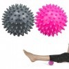 Exbrith 2 Pièces Balle de Hérisson de Sport, Boules de Massage à Picots, Balle de Massage Fasciite Plantaire, pour Masser Dif