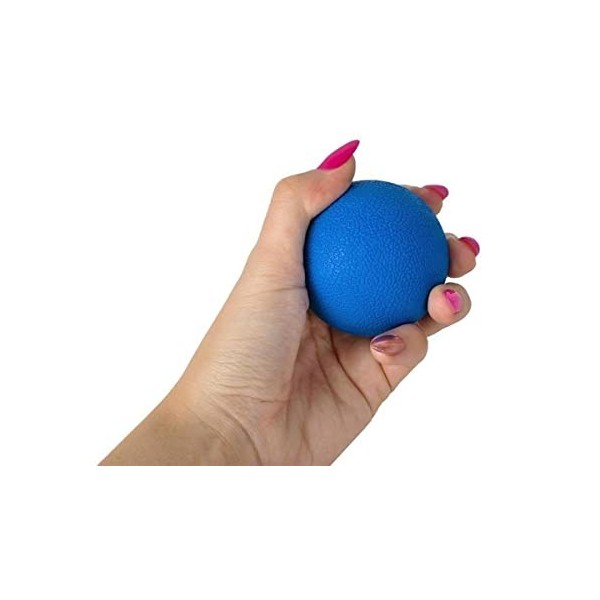 5417 Balle de massage en caoutchouc rigide Bleu 6 cm